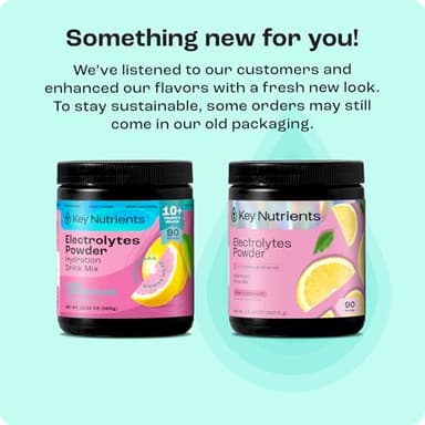 KEY NUTRIENTS Multivitamin Electrolytes Powder No Sugar - Fresh Pink Lemonade Electrolyte Powder - Endurance & Energy Supplement - Hydration Powder - No Calories - 90 Servings - Made in USA - Image 2