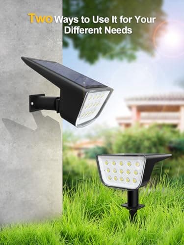 OUGELEE Solar Spot Lights Outdoor, Ultra Bright Solar Garden Lights Warm White, IP68 Waterproof Landscape Spotlights, 800LM 2700K for Yard Garden Wall Driveway, 8 Pack - Image 4