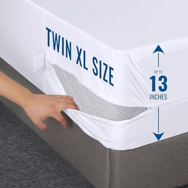 Utopia Bedding Waterproof Mattress Protector Twin XL Size (Pack of 2), Zippered Mattress Encasement Bed Bug and Dust Mite Proof, Absorbent Six-Sided Mattress Cover - Image 4