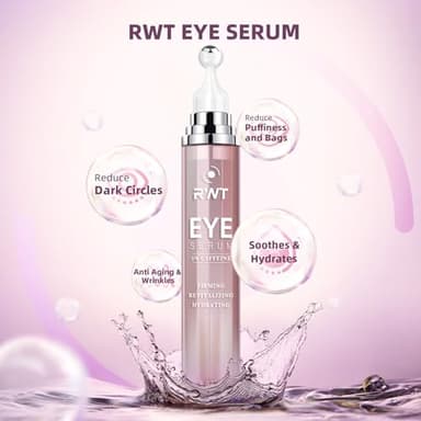 5% Caffeine Eye Cream & Under Eye Serum for Dark Circles and Puffiness, 360° Massage Roller Ball Eyes Treatment Serum, Reduces Wrinkles Fine Lines for Women - Image 2