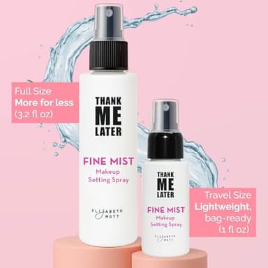 Elizabeth Mott Thank Me Later 3-in-1 Dewy Makeup Setting Spray - Hydrating & Long-Lasting Fine Mist with Niacinamide for Radiant, Glowy Skin - Lightweight, Oil-Free & Cruelty-Free Formula, 95 mL - Image 6