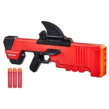 Nerf Roblox MM2: Shark Seeker Dart Blaster, Shark-Fin Priming, 3 Mega Darts, Code to Unlock in-Game Virtual Item - Image 1