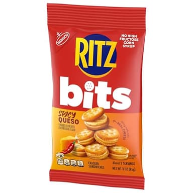 RITZ Bits Spicy Queso Cheese Sandwich Crackers, Snacks for Kids and Adults, Lunch Snacks, 12-3 oz Bags - Image 14