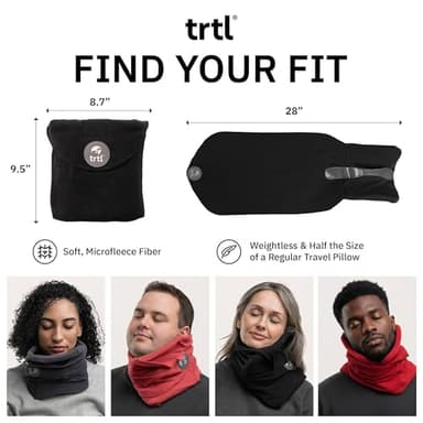 trtl Pillow - Scientifically Proven, Super Soft Neck Support Travel Pillow for Sleeping - Lightweight and Machine Washable - Ergonomic Design for Traveling on Airplanes, Cars, and Trains - Grey - Image 3