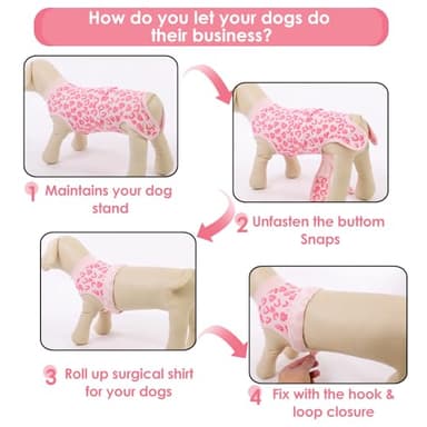 AOFITEE Dog Recovery Suit, Soft Recovery Suit for Female Male Dogs, Anti-Licking Dog Onesie for Abdominal Wounds, Dog Surgery Recovery Suit After Spay Neuter, Substitute Cone & Collar Dog Bodysuit, XL - Image 3