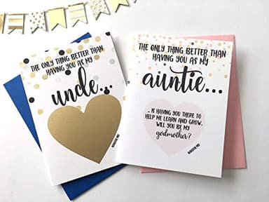 Will You Be My Godmother and Godfather Scratch Off Card Set of 2, Proposal Cards for Auntie and Uncle fron Niece Nephew (Auntie and Uncle Set) - Image 3