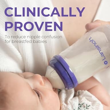 Lansinoh NaturalWave Baby Bottle Nipples – 100% Soft, Durable Silicone, Made Without BPA BPS, Anti-Colic, Supports Baby’s Developing Mouth and Teeth, Extra Slow Flow, Size XS, 4 Count, 0+ Months - Image 5