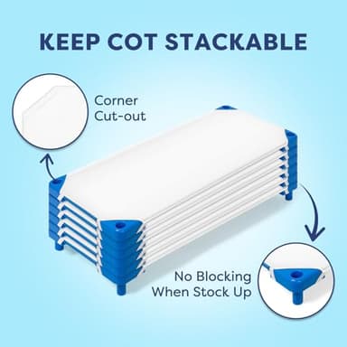 Comfyanno Cot Sheets for Daycare Standard Size - 23" x 51" - 1 Pack - Soft & Comfortable Brushed Microfiber - Fitted Cot Sheet Cover - for Daycare/Preschool Kids, Boy/Girls Nap Time - White - Image 7