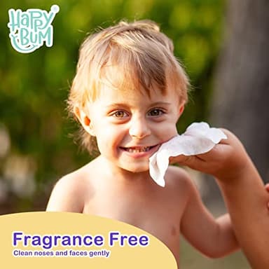 HAPPY BUM - 180 Count Saline Baby Wipes, Unscented, 7.4 x 7.2 Inch, Moist and Refreshing, Multi-Purpose Use, Ideal for Travel - Image 3