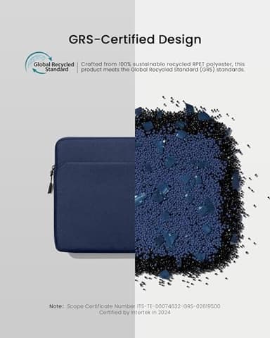 tomtoc Slim Laptop Sleeve Case for 13-inch New MacBook Air M4/A3420 M3/A3113 M2/A2681, M1/A2337 2025-2018, MacBook Pro M2/M1, Water-Resistant Protective Carrying Case with Accessories Pocket - Image 5