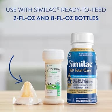 Similac Baby Formula Twist Nipple and Ring, Infant Bottle Nipple and Ring, Latex-Free, 50ct - Image 2