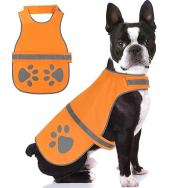 Candofly Reflective Dog Vest, High Visibility Safety Pet Hunting Jacket for Night Walking Camping (Orange, Medium) - Image 7