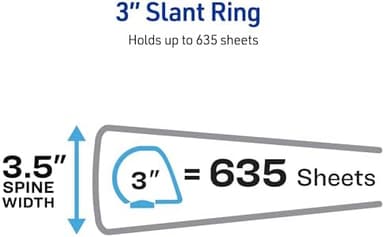 Avery Durable View 3 Ring Binder, 3 Inch Slant Rings, 1 Black Binder (17041 - Image 6
