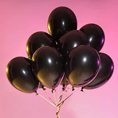 Voircoloria 105pcs Black Balloons 12inch Party Latex Balloons for Birthday Graduation Baby Shower Anniversary New Year Holiday Party Decorations - Image 8