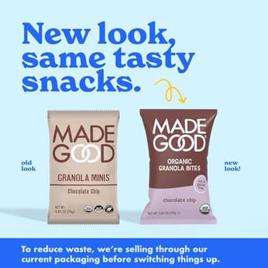MadeGood Granola Minis Chocolate Chip & Mixed Berry Variety Pack (28 Count) Gluten Free and Organic Snacks - Image 6