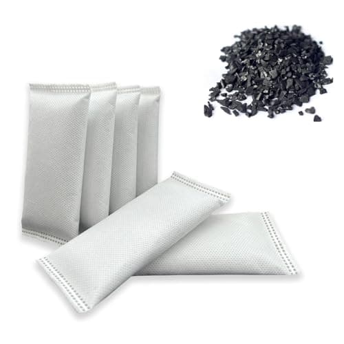YouniDint 6 Pack Shoe Deodorizer Bags,Activated Charcoal Odor Absorber,Odor Removing Packs,Reusable Odor Absorber for Shoes,Gym Bags,Car,Pet,50g/Pack - Image 1