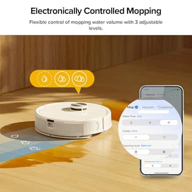 roborock Q7 M5+ Robot Vacuum and Mop, Upgraded from Q5 Max+, 7 Weeks Self-Emptying, 10000Pa Suction, Dual Anti-Tangle System, for Pet Hair & Carpet, PreciSense LiDAR Navigation, App Control, White - Image 9