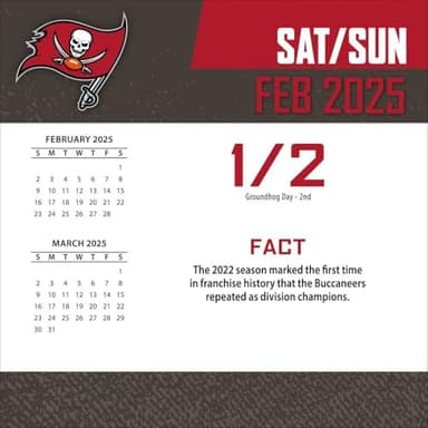 Turner Sports Tampa Bay Buccaneers 2025 Box Calendar (25998053057) - Image 2