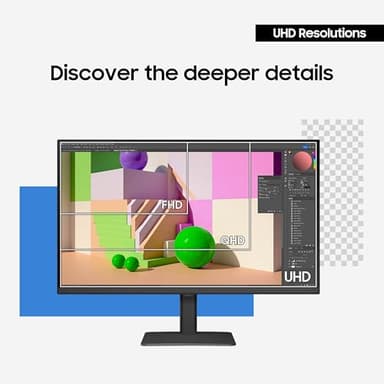 Samsung 32” ViewFinity S8 (S80UD) 4K UHD IPS HDR10 High Resolution Monitor, USB-C, Built-in Speakers, Ergonomic Stand, Built-in KVM Switch, Intelligent Eye Care, LS32D808UBNXGO, 2025 - Image 4
