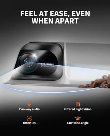 PETKIT Automatic Cat Dog Feeder with Camera, AI-Powered Motion Capturing, 1080P HD Video with Night Vision, 2.4G WiFi Pet Feeder with 2-Way Audio, Dual Hopper Pet Food Dispenser with Desiccant - Image 2