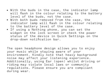 Nothing Ear (Open) Open-Ear Headphones, Earbuds with Earhooks, BT 5.3, Clear Voice Technology with 2 Mics, Fast Charging, Compatible with iPhone & Android -White - Image 9