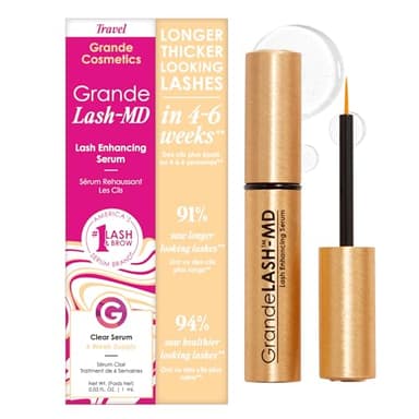 Grande Cosmetics GrandeLASH-MD Lash Enhancing Serum - Peptide & Vitamin Infused Formula for Longer, Thicker, Fuller Looking Lashes - Ophthalmologist Tested, Cruelty-Free, 6 Week Supply (1mL) - Image 1