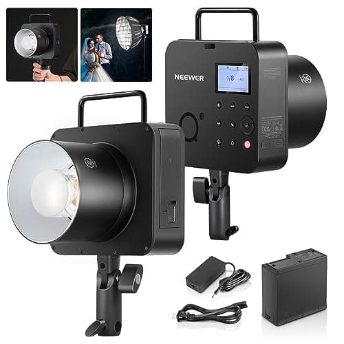 NEEWER Q4 400Ws 2.4G TTL Outdoor Studio Flash Strobe (New Look),1/8000 HSS 2800mAh Battery Powered Photography Monolight Speedlite 30W Modeling Lamp/400 Full Power Flash/0.01-1.2s Recycle/Bowens Mount - Image 1