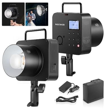 NEEWER Q4 400Ws 2.4G TTL Outdoor Studio Flash Strobe (New Look),1/8000 HSS 2800mAh Battery Powered Photography Monolight Speedlite 30W Modeling Lamp/400 Full Power Flash/0.01-1.2s Recycle/Bowens Mount - Image 1