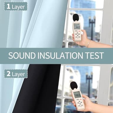 BGment Baby Blue 100% Blackout Curtains for Nursery Bedroom 72 Inch Length 2 Panels, Thermal Insulated Full Light Blocking Grommet Noise Cancelling Window Curtains for Kids Room, 42 Inch Wide Each - Image 7