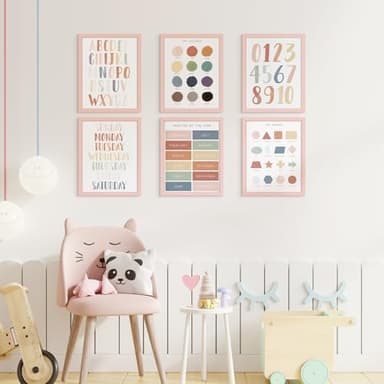 upsimpes 11x14 Picture Frame Set of 5, Display Pictures 8x10 with Mat or 11x14 Without, Wall Gallery Photo Frames, Pink - Image 2