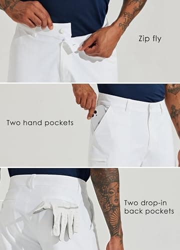 WILLIT Men's Golf Shorts 10" Stretch Quick Dry Hiking Cargo Shorts for Dress Casual Work with Pockets - Image 4