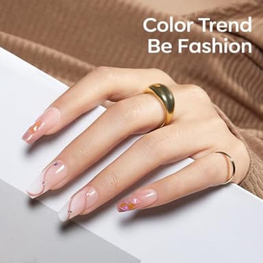 modelones Peach Gel Nail Polish, 15 ML Carly Coral Orange Color Fall Gel Polish Soak Off Led Autumn Nail Art Gel Manicure Salon DIY Gifts - Image 4