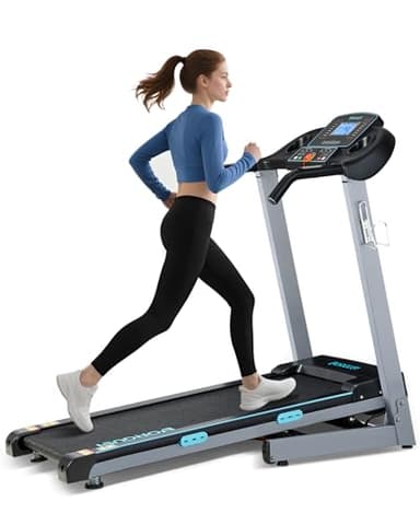 BORGUSI Treadmill with 12% Auto Incline and Bluetooth Speaker - 300 lb Capacity, 3.0HP Folding Electric Treadmill Up to 8.5 MPH Speed, Running Machine with 17.5" Wide Tread Belt for Home Use - Image 1