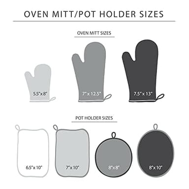 KitchenAid Ribbed Soft Silicone Oven Mitt Set, Blue Willow 2 Count , 7.5"x13" - Image 6