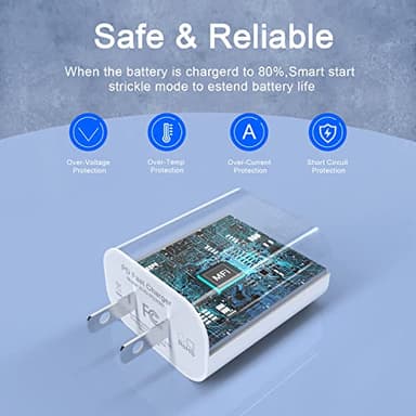 Matsusho iPhone Charger Fast Charging 10 FT, 2 Pack 20W USB C Wall Charger Block with 10FT Long Type C to Lightning Fast Charging Data Sync Cable Compatible for iPhone 14 13 12 11 Pro Max XS XR X iPad - Image 5