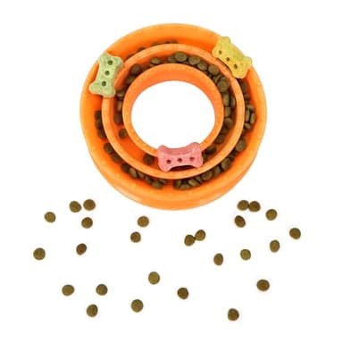 CHIWAVA 2-in-1 Dog Interactive Squeaky Plush Toy Chicken with Slow Feeder Bowl for Small Medium Dogs 9.8 Inch - Image 7