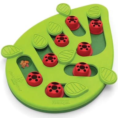 Catstages by Nina Ottosson Buggin Out Puzzle & Play – Interactive Treat Puzzle Feeder for Cats, 16 Hidden Treat Compartments Slow Feeder, Durable & Easy-Clean, 13 Inches, Green - Image 1