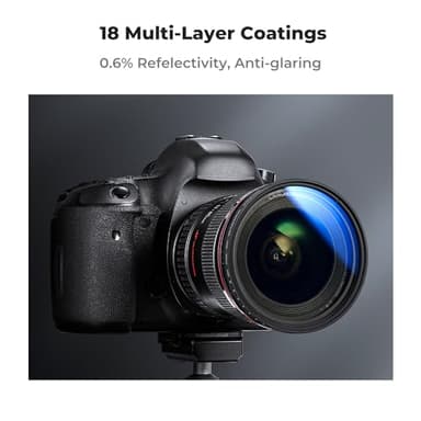 K&F CONCEPT 52mm Variable ND Camera Lens Filter ND2-ND400 (1-9 Stops) + Filter Cap + Cleaning Cloth 18 Multi-Layer Coatings Adjustable Neutral Density Ultra Slim for Camera Lenses(K-Series) - Image 6