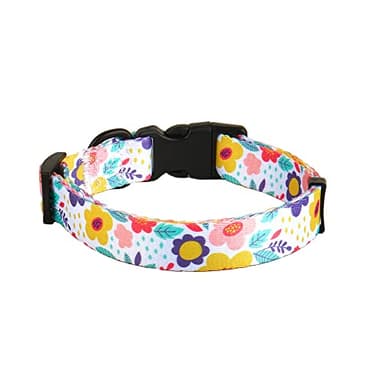 Dog Collar Adjustable Summer Flower Dog Collars with Safety Buckle Soft Comfortable Pet Collar for Small Medium Large Dogs - Image 7