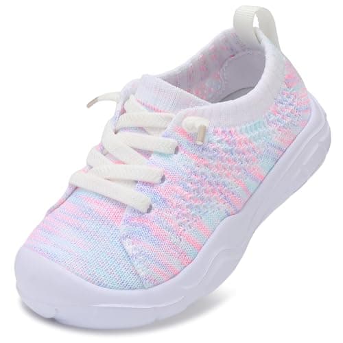 LeIsfIt Toddler Girls Boys Shoes Lightweight Sneakers Tennis Shoes Kids Slip on Shoes Breathable Barefoot Shoes Color Size 6.5 - Image 1