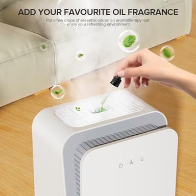 Onsekin Dehumidifier for Home, 1000 sq.ft Dehumidifier with Auto Shut Off, 7-Color LED Light Built-in Aromatherapy Diffuser, Ultra-Quiet Dehumidifiers for Bedroom, Bathroom, Basement (White) - Image 7