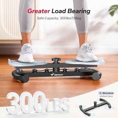 MERACH Waist Twister Machine, Ab Twist Board with 300 lbs Weight Capacity, Abs Workout for Slim Waist and Core Ab Exercise, Noiseless Home Gym Exercise Equipment for Women Men - Image 3