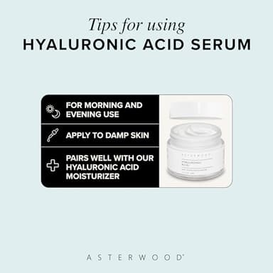 Asterwood Hyaluronic Acid Serum for Face - Plumping, Anti-Aging, Hydrating - Fragrance-Free - 8 Fl Oz - Image 6