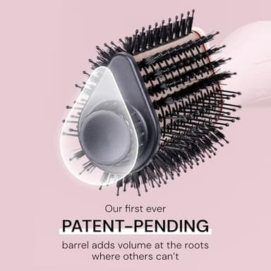 L'ANGE Hair Le Volume Elevé 65MM 2-in-1 Titanium Brush Dryer | Dry and Style | Unique Teardrop Shape Barrel | 3 Heat Settings | 360° Vented Airflow | Ionic Technology for Frizz-Free Styling (Blush) - Image 7