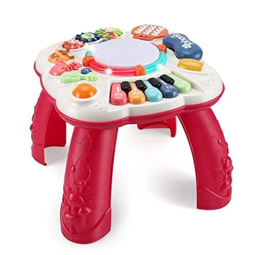 BACCOW Baby Toys 6 to 12-18 Months, Musical Activity Table for 1 Year Old Boys Girls Gifts, Toddler Infant Toys, Length 12.99 Inches Width 12.99 Inches Height 12.6 Inches (33cm W x 33cm L x 32 cm H) - Image 1