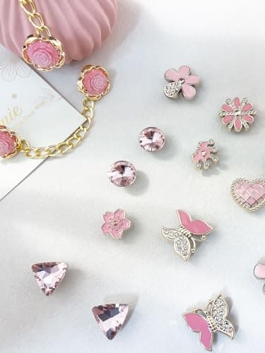 24pcs Plastic Bling Shoe Charms Set –Pearl, Butterfly, Flower & Chain Decorations for Clogs & Sandals – Cute Accessories for Women & Girls Gift - Image 5