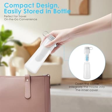 Portable Electric Travel Bidet, 450ML Electric Sprayer Bidet with Built-in Body for Easy Storage, Two Pressure Modes for Personal Hygiene Cleaning for Women and Men, White - Image 5