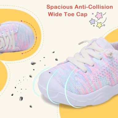 LeIsfIt Toddler Girls Boys Shoes Lightweight Sneakers Tennis Shoes Kids Slip on Shoes Breathable Barefoot Shoes Color Size 6.5 - Image 5