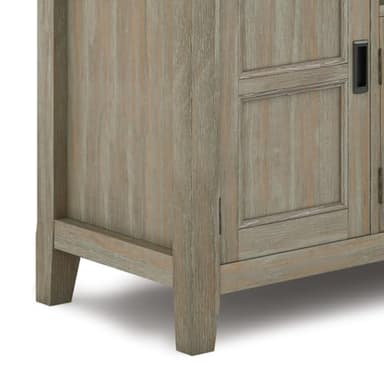 SIMPLIHOME Burlington SOLID WOOD 72 inch Wide Transitional TV Media Stand in Distressed Grey For TVs up to 80 inches for the Living Room and Entertainment Center - Image 7