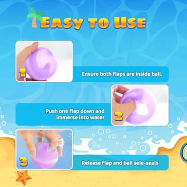 Reusable Water Balloons for Kids - No Magnets, Leak-Resistant Silicone Splash Balls, Quick-Fill & Long-Lasting - Durable Outdoor Water Toys for Summer Pool Party, Backyard Water Games - Image 4